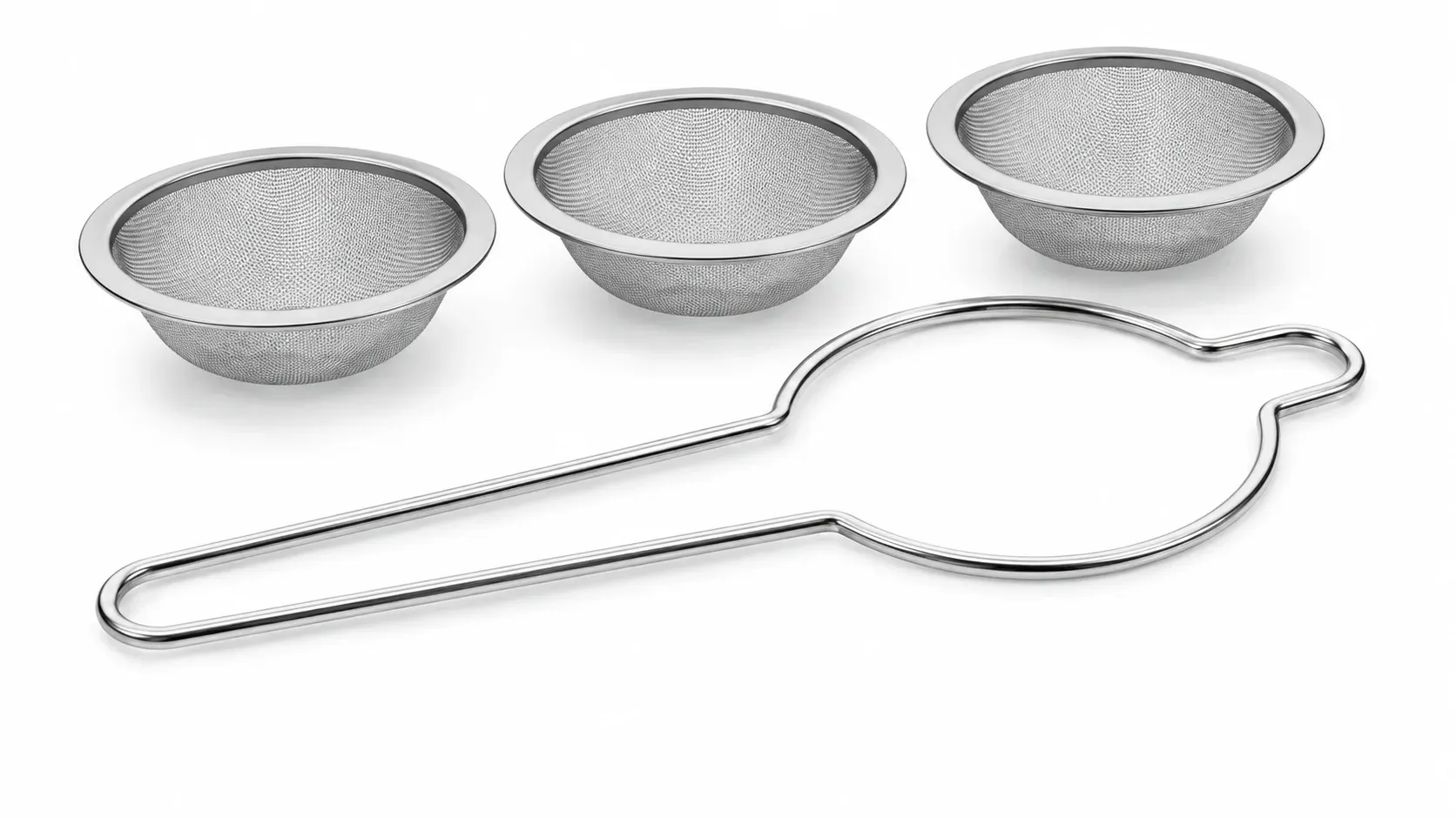 strainer interchangeable mesh cups modular